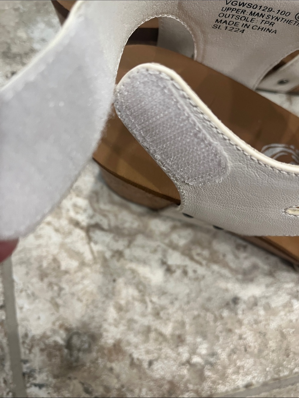 Very G White Cork Platform Wedge Sandals - Picture 5 of 5